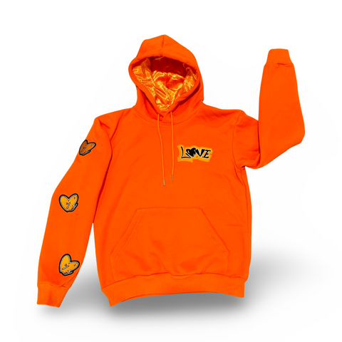 Orange Love Conquers Hoodie