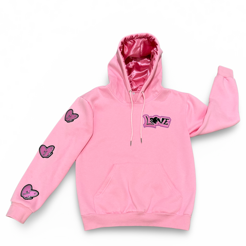 Pink Love Conquers Hoodie