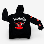 Red Zip-Up Love Conquers