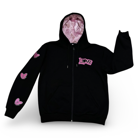 Pink Love Conquers Zip-Up