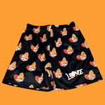 Camo Heart "Love" Mesh Shorts