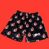 Camo Heart "Love" Mesh Shorts